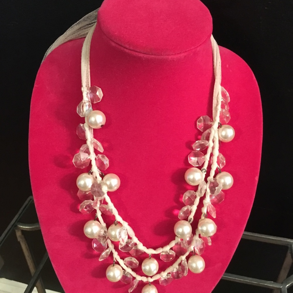 Faux Pearl Necklace 2color options available
